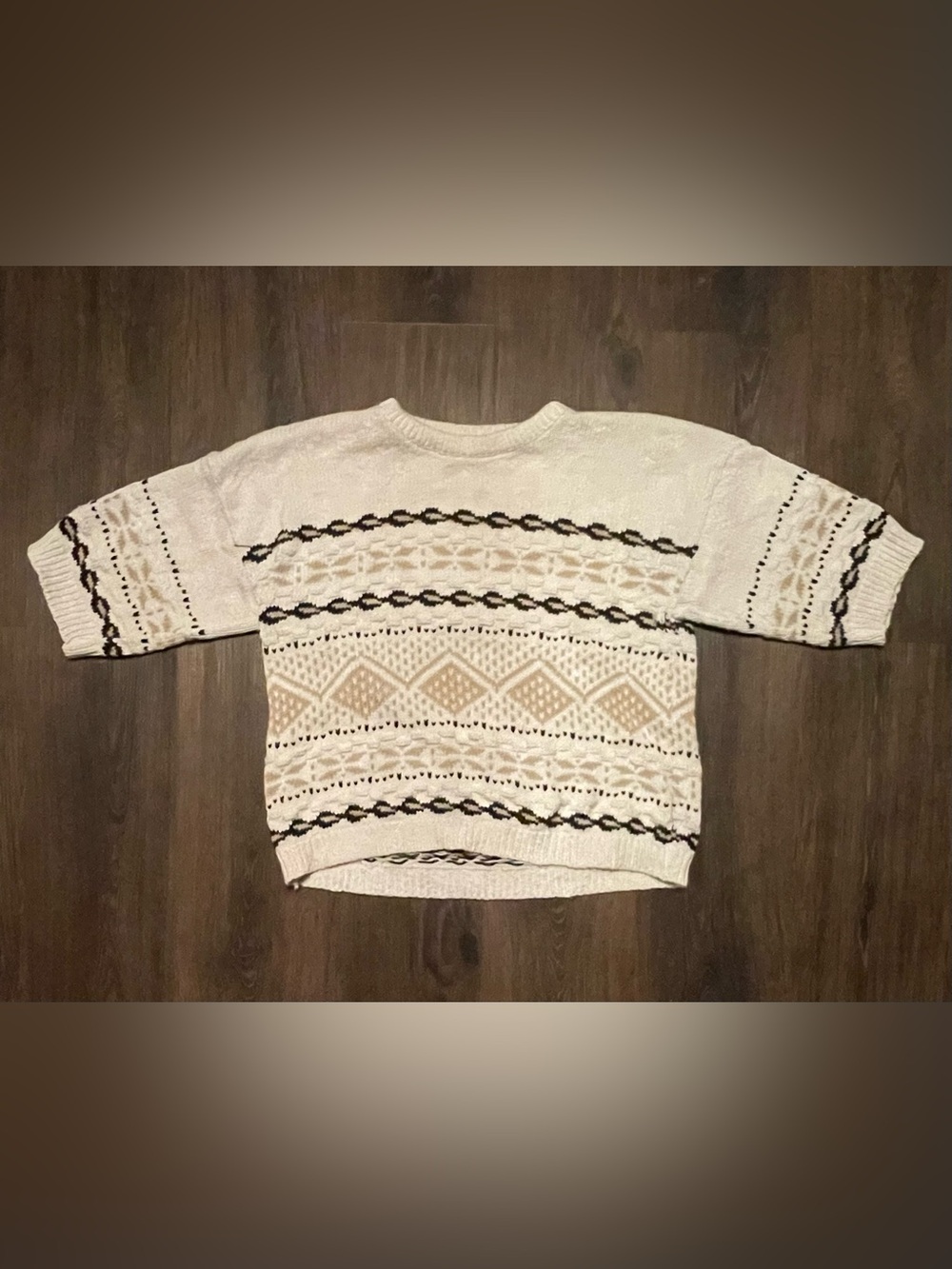 Vintage Keren Knit Sweater Made In USA Mid Sleeve